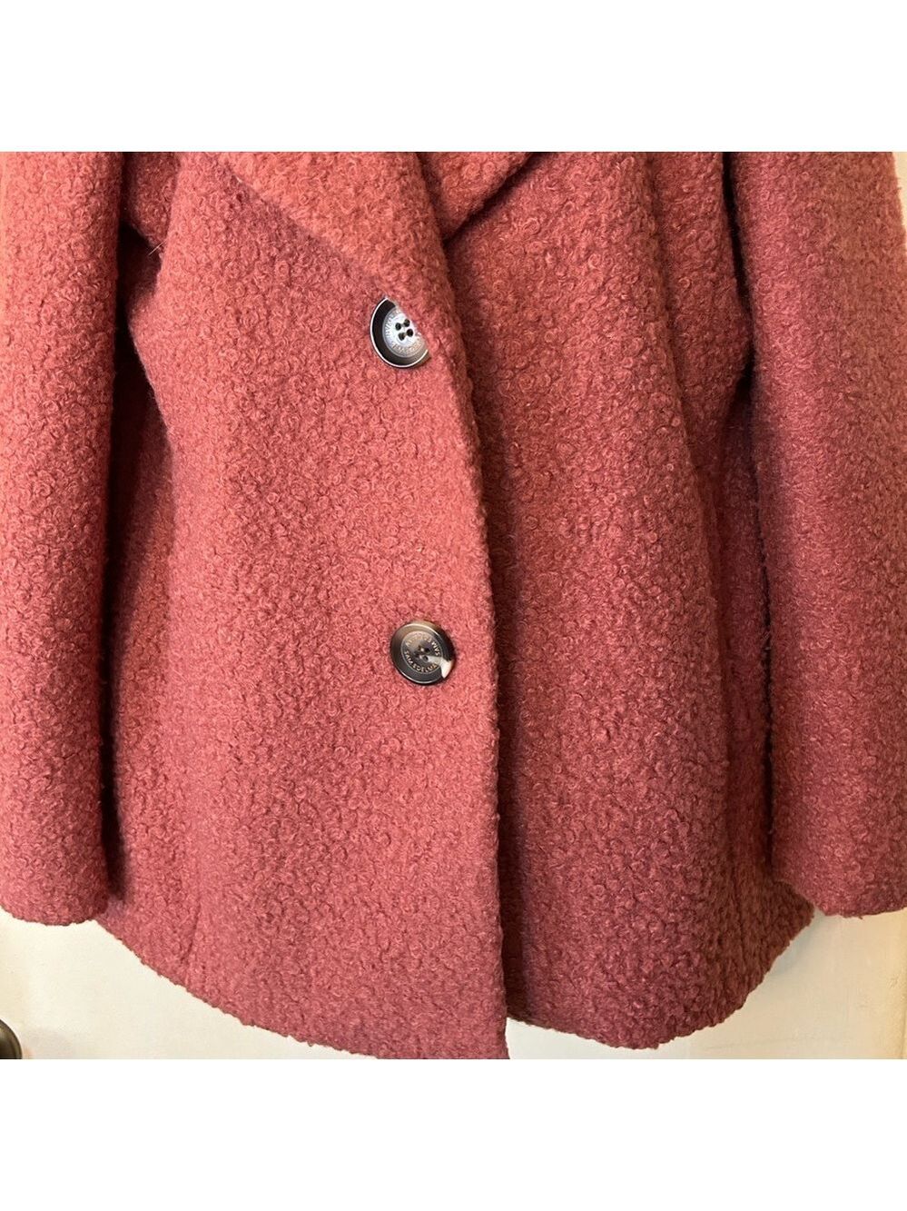 Sam Edelman Women's Cozy Sherpa Jacket in Dusty Rose size S - Picture 3 of 12